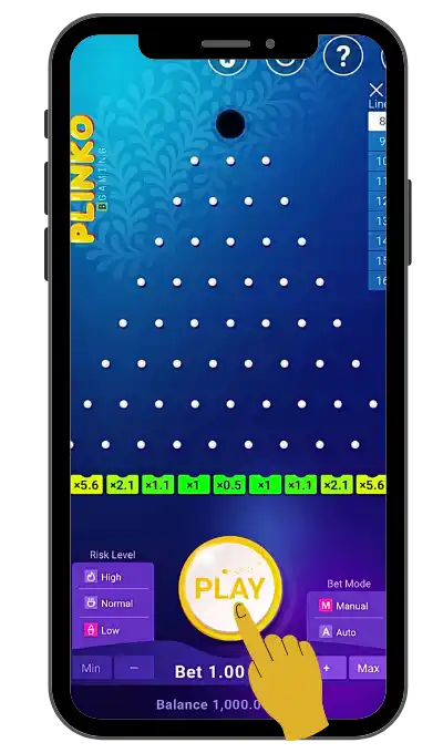 Lancer une bille avec le bouton Play